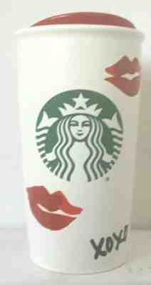 Starbucks Travel Mug Tumble 12oz XOXO Red Lips 2015 - Sold on eBay Dec, 16th 2019 for $21.21