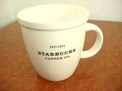 Starbucks Coffee Mug Barista  2001 White Established 1971 Logo - Sold on eBay Dec, 16th 2019 for $16.95