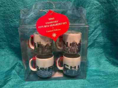 Starbucks 2003 City Mugs Christmas Ornament Set of 4 for USA Series 1 Expresso - Sold on eBay Dec, 16th 2019 for $17.00