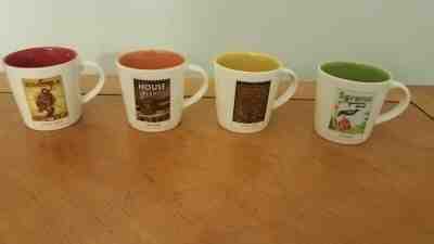 STARBUCKS 2006 Set of 4 Demitasse 3 oz Flavor Stamps Espresso Coffee Cups RARE - Sold on eBay Dec, 16th 2019 for $23.09