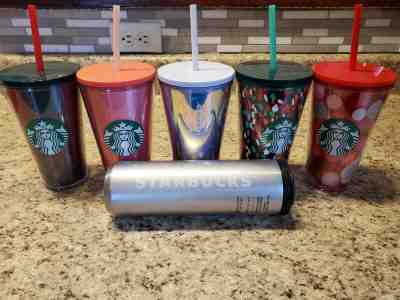 6 Starbucks 2019 Christmas Tumblers/Mugs - Super Cool! - Sold on eBay Dec, 16th 2019 for $65.00
