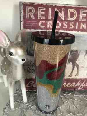New Starbucks 2018 Holiday Cold Cup Tumbler 24 Oz Flow Glitter Sparkle Marbled - Sold on eBay Dec, 16th 2019 for $50.00