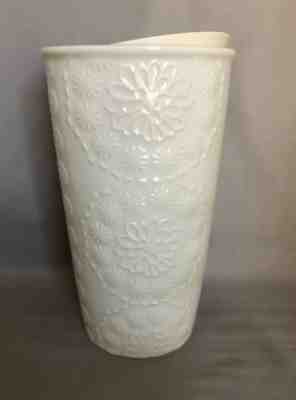 Starbucks Embossed White Daisy Ceramic Travel Cup 10 Oz.  2019. NWT! - Sold on eBay Dec, 16th 2019 for $30.00