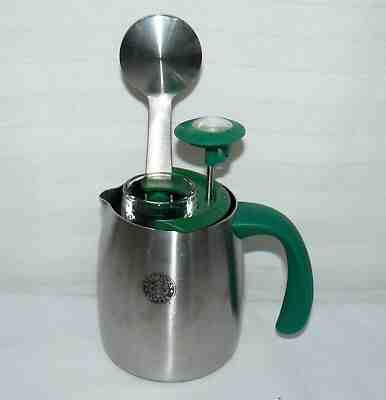 STARBUCKS 2006 16 OZ STEAMER WITH THERMOMETER SCOOP AND 2 SHOT GLASSES INSERTS - Sold on eBay Dec, 16th 2019 for $31.99