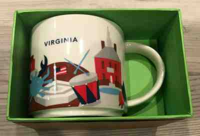 Starbucks You Are Here Mug Cup State Of Virginia 14oz NEW IN BOX - Sold on eBay Dec, 16th 2019 for $26.99
