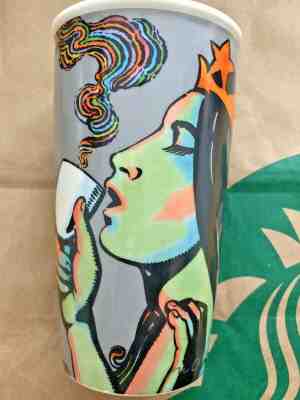 Starbucks Coffee Anniversary Siren Ceramic To Go Cup Tumbler Mug Milton Glaser - Sold on eBay Dec, 16th 2019 for $22.95