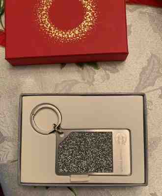 RARE 2015 Sparkling Silver Swarovski Starbucks Gift Card Keychain w/$50 balance - Sold on eBay Dec, 16th 2019 for $200.00