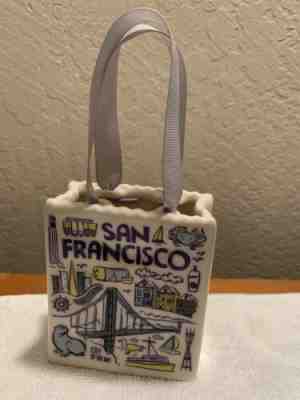 Starbucks 2019 San Francisco SF Been There Ceramic Ornament Gift Card Holder Bag - Sold on eBay Dec, 16th 2019 for $16.99