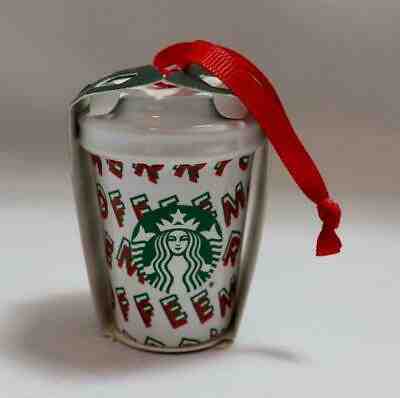 2019 Starbucks Ceramic Merry Coffee Cup Christmas Tree Ornament Stocking Stuffer - Sold on eBay Dec, 16th 2019 for $15.95