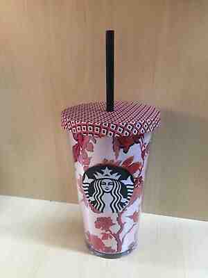 1 Starbucks card DVF Diane Von tumbler cold cup plastic 16 oz w bag Thailand   - Sold on eBay Dec, 16th 2019 for $29.99