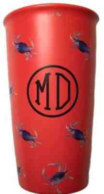 Starbucks Limited Ed Orange Ceramic Maryland Blue Crab Mug Traveler Tumbler NWT - Sold on eBay Dec, 16th 2019 for $43.95