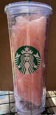 Starbucks Venti Iced 24oz Clear Double Wall Cold/Iced Cup Tumbler 2012 w/Bonus - Sold on eBay Dec, 16th 2019 for $25.00