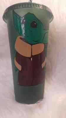 Starbucks Christmas reusable cup Starwars baby Yoda plastic cup - Sold on eBay Dec, 16th 2019 for $19.95