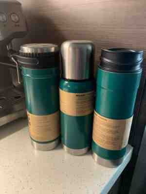 new set of 3: STANLEY + STARBUCKS Stainless Steel Tumbler, Coffee Press & Bottle - Sold on eBay Dec, 16th 2019 for $110.00
