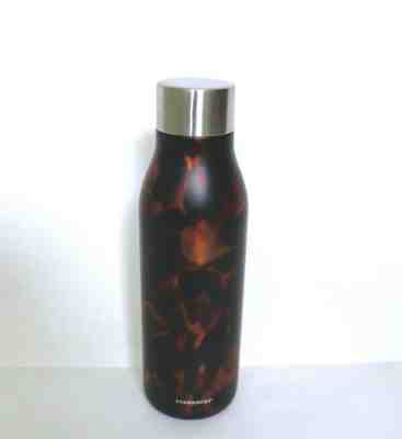 Starbucks Tortoise Print Black Brown 20 oz Stainless Steel Water Bottle - Sold on eBay Dec, 16th 2019 for $34.95
