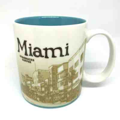 Miami Skyline 2009 Starbucks Coffee Mug Cup Collector Series Global Icon 16 oz - Sold on eBay Dec, 16th 2019 for $19.99