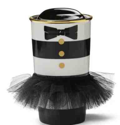 RARE 2013 Starbucks Alice & Olivia Striped Ceramic Travel Mug w/ Lid + TuTu Rare - Sold on eBay Dec, 16th 2019 for $32.00