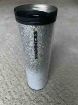 NEW STARBUCKS 2019 HOLIDAY SILVER SPARKLY GLITTER HOT OR COLD CUP TUMBLER 16OZ - Sold on eBay Dec, 16th 2019 for $29.95