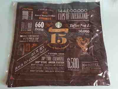 Starbucks korea 15th anniversary eco bag NEW* Black - Sold on eBay Dec, 16th 2019 for $16.45