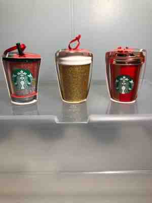 Starbucks Tumbler Ornaments 2018 Ceramic -3 Christmas Decorations NWT - Sold on eBay Dec, 16th 2019 for $15.83