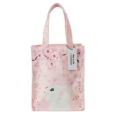 Paul and Joe + Starbucks Cat & Cherry Blossom Pink Tote Bag - Sold on eBay Dec, 15th 2019 for $27.99
