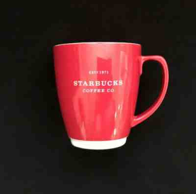 STARBUCKS 2007 Abbey Christmas Holiday Red With White Base Coffee Mug 18 Oz. - Sold on eBay Dec, 15th 2019 for $17.99