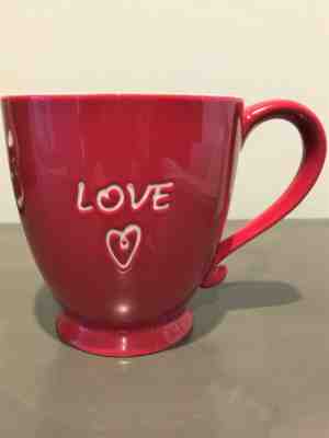 Starbucks Red & White LOVE with Heart Footed Mug 2006 15oz  Never Used - Sold on eBay Dec, 15th 2019 for $17.00