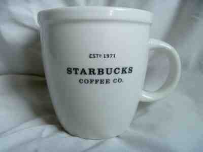 Starbucks Coffee Co Mug 2001 Barista 18 oz Cup Estd 1971 white large ceramic - Sold on eBay Dec, 15th 2019 for $15.95