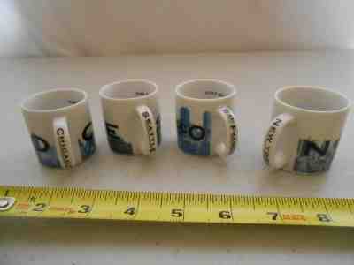 SET 4 STARBUCKS BARISTA SKYLINE SERIES 1 CITY MINI ORNAMENT MUG CHICAGO NEW YORK - Sold on eBay Dec, 15th 2019 for $17.09