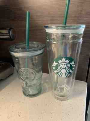 Starbucks Venti Clear Glass Double Wall Cold Cup Tumbler 20 oz Brand New, Rare - Sold on eBay Dec, 15th 2019 for $105.00