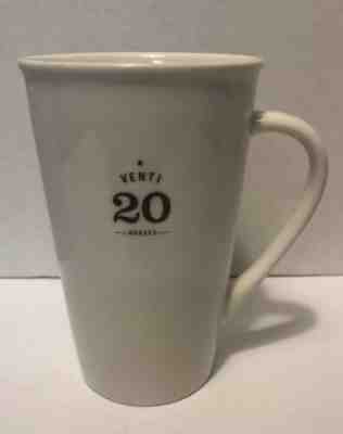 STARBUCKS COFFEE MUG 2010 Venti 20 Ounces White Ceramic 20oz LatTE - Sold on eBay Dec, 15th 2019 for $15.95