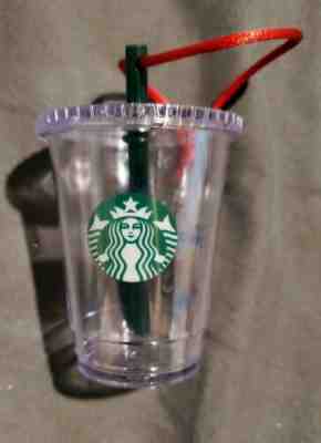 NWOT Starbucks Disney Parks Cold Cup Christmas Ornament  - Sold on eBay Dec, 15th 2019 for $19.99