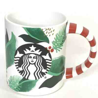 Starbucks Holiday 2019 Christmas Holly Siren Mug With Candy Cane Striped Handle - Sold on eBay Dec, 14th 2019 for $23.91
