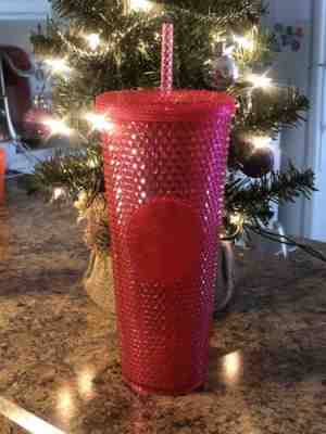 Starbucks 2019 Limited Edition Studded Tumbler Cup - Iridescent HOT PINK - Sold on eBay Dec, 14th 2019 for $22.40