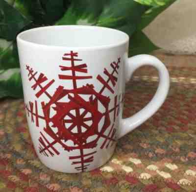 Starbucks 2012 Christmas Coffee Cup Mug White with Large Red SNOWFLAKE Design - Sold on eBay Dec, 14th 2019 for $17.95