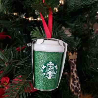Starbucks 2019 - GLITTER GREEN - Holiday Christmas Ornament - Sold on eBay Dec, 14th 2019 for $15.00