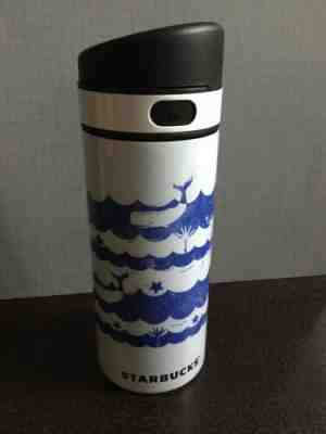 Starbucks 2018 Blue Whale Mercury Stainless Steel Thermos / Tumbler -No Card - Sold on eBay Dec, 14th 2019 for $69.99