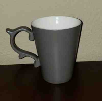 HTF Starbucks 2013 Tazo Scroll Handle Rococo Taupe Gray Matte 16 oz Coffee Mug - Sold on eBay Dec, 14th 2019 for $40.00