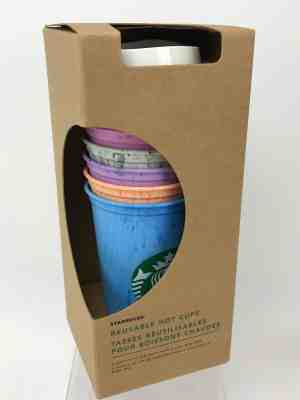 Set of 6 Starbucks Coffee Marble Reusable 16oz Hot Cups 5 Colors Summer 2019 - Sold on eBay Dec, 14th 2019 for $23.90