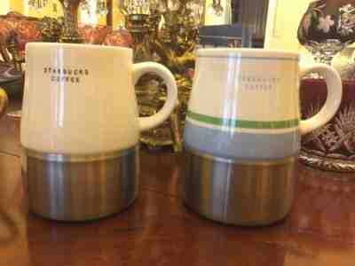 Starbucks Coffee Mug Cup Metal Bottom Ceramic Top Weighted 2004 14 oz Non Skid - Sold on eBay Dec, 15th 2019 for $24.99