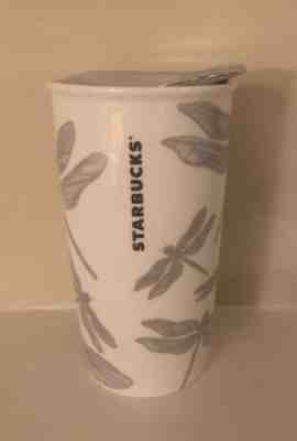 Starbucks Dragonfly Travel Mug 2014 Holiday Dot Collection Ceramic 12 Oz Coffee - Sold on eBay Dec, 14th 2019 for $18.00