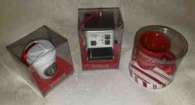 RARE STARBUCKS Coffee 1999 Ornament Collection Lot of 3 Barista Machine Cup Mug - Sold on eBay Dec, 13th 2019 for $51.00