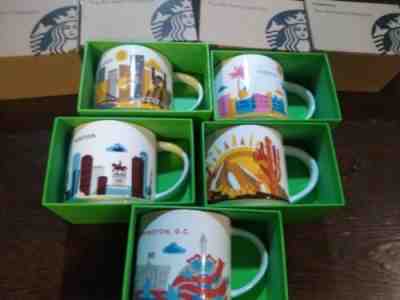 Starbucks You Are Here Collection (5) Mugs. - Sold on eBay Dec, 12th 2019 for $60.00