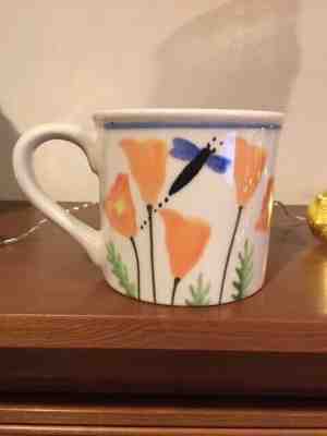 Hartstone Starbucks Barista Hand Painted Mug Cup w/Poppies EUC - Sold on eBay Dec, 12th 2019 for $17.50