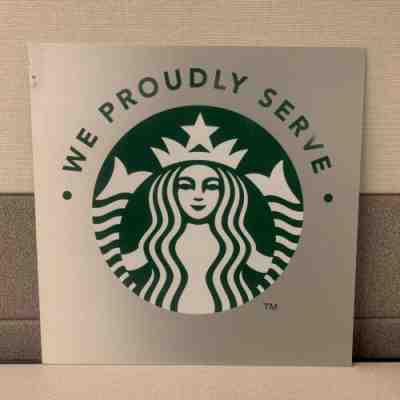 Starbucks Coffee Siren Mermaid Logo Metal Sign 18” Square - Stainless Steel EUC - Sold on eBay Dec, 12th 2019 for $25.00