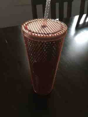 Starbucks Rose Gold Pink Iridescent Jeweled 24oz Venti Tumbler NEW Free US Ship - Sold on eBay Dec, 12th 2019 for $54.95