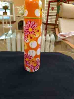Starbucks Pylones Hot Cold Thermos Orange With Flowers Travel 16 Oz NWT - Sold on eBay Dec, 12th 2019 for $30.00