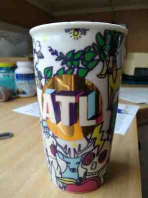 Starbucks ATL-Atlanta Zombie Ceramic Tumbler Mug Cup Walking Dead Kudzu Dogwood - Sold on eBay Dec, 12th 2019 for $20.00