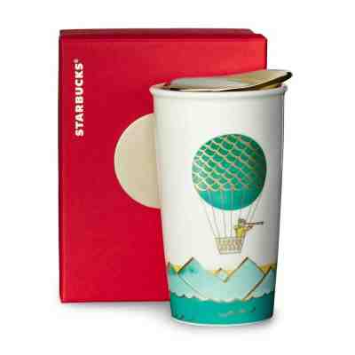 Starbucks Hot Air Balloon The Explorer Ceramic Cup 12 Oz 2014 NWT! RARE!!! - Sold on eBay Dec, 12th 2019 for $65.00