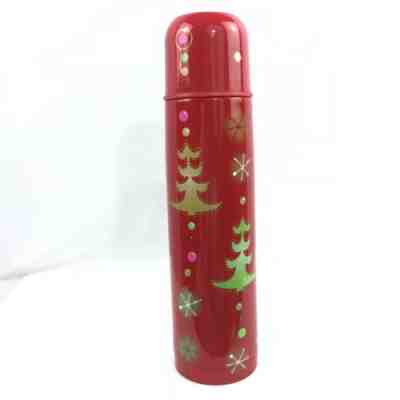 Starbucks Christmas Pylones Thermos Trees Snowflakes 17 Oz Red Holiday 2006 - Sold on eBay Dec, 12th 2019 for $16.97